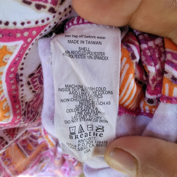 Prana Nadia Veeda Faux Wrap Colorful Orange Pink Midi Dress Size Large - Picture 8 of 9